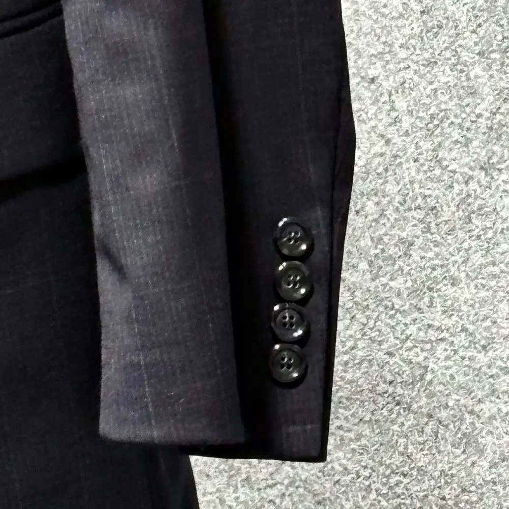 Jos A Bank Blazer Mens 50L Navy Wool Big & Tall 2 Button Sport Coat Jacket